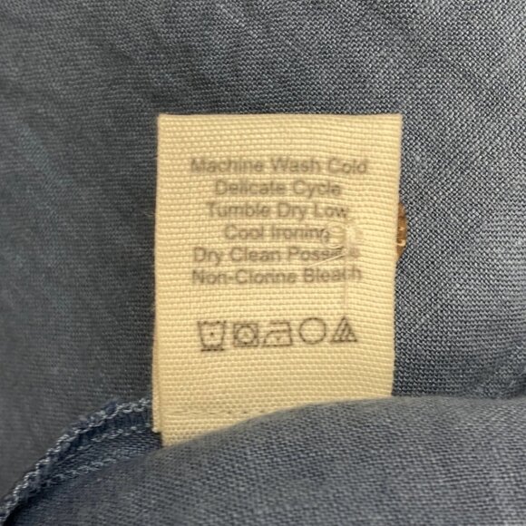 Road To Nowhere Puglia Linen Maxi Dress • Size L • Chambray Blue • Button-Up - Picture 3 of 12